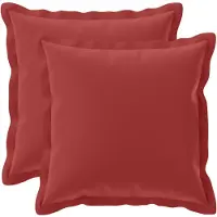 vidaXL Kussensloop 2 st HOUTEN Wijnrood 50 x 50 cm Polyester