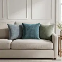 vidaXL Kussensloop 6 st HEERLEN Groen 40 x 40 cm Chenille Stof