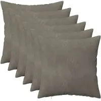 vidaXL Kussensloop 6 pcs HEERLEN Lichtgrijs 40 x 40 cm Fluweel