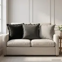 vidaXL Kussensloop 6 st HOUTEN Zwart 35 x 35 cm Polyester
