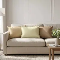 vidaXL Kussensloop 2 st HOUTEN Taupe 40 x 60 cm Polyester