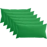 vidaXL Kussensloop 6 pcs HEERLEN Groen 40 x 80 cm Polyester