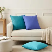 vidaXL Kussensloop 6 pcs HEERLEN Turquoise 60 x 60 cm Polyester