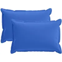vidaXL Kussensloop 2 st HOUTEN Koninklijk Blauw 50 x 80 cm Polyester