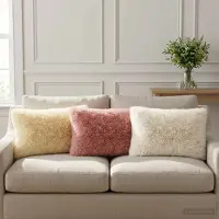 vidaXL Kussensloop 6 pcs HEERLEN Wit 30 x 50 cm PV Fleece