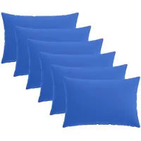 vidaXL Kussensloop 6 st HEERLEN Koninklijk Blauw 50 x 80 cm Polyester