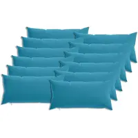 vidaXL Kussensloop 12 pcs HEERLEN Lichtblauw 40 x 80 cm Polyester
