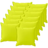 vidaXL Kussensloop 12 st HOUTEN Heldere Groen. 40 x 40 cm Polyester