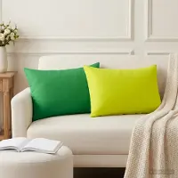 vidaXL Kussensloop 2 pcs HEERLEN Groen 50 x 75 cm Polyester