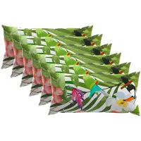 vidaXL Kussensloop 6 st HEERLEN Zwart 40 x 80 cm Polyester
