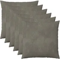vidaXL Kussensloop 6 st HEERLEN Lichtgrijs 80 x 80 cm fluweel