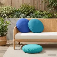 vidaXL Kussensloop 6 pcs HEERLEN Lichtblauw Ø 50 cm Polyester