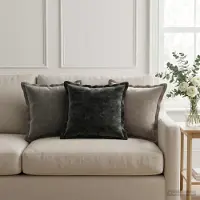 vidaXL Kussensloop 6 st HOUTEN Lichtgrijs 40 x 40 cm Chenille Stof