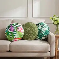 vidaXL Kussensloop 6 pcs HEERLEN Blad Design Ø 40 cm Polyester