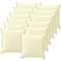 vidaXL Kussensloop 12 st HOUTEN Crèmekleurig 40 x 40 cm Polyester