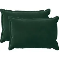 vidaXL Kussensloop 2 pcs HOUTEN Donkergroen 50 x 75 cm Fluweel