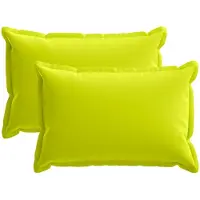 vidaXL Kussensloop 2 st HOUTEN Heldere Groen. 50 x 80 cm Polyester