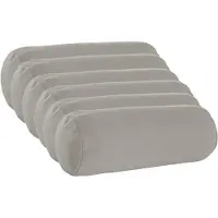 vidaXL Kussensloop 6 st HEERLEN Grijs Ø 15 x 40 cm Polyester
