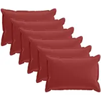 vidaXL Kussensloop 6 st HOUTEN Wijnrood 40 x 60 cm Polyester