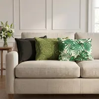 vidaXL Kussensloop 2 st HOUTEN Bladpatroon 40 x 60 cm Polyester
