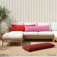 vidaXL Kussensloop HEERLEN Wijnrood 40 x 145 cm Polyester
