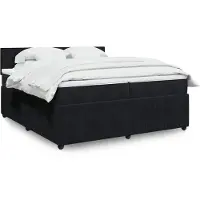 vidaXL Boxspringbed met matras, zwart, 200x200 cm, fluweel