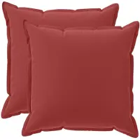 vidaXL Kussensloop 2 st HOUTEN Wijnrood 65 x 65 cm Polyester