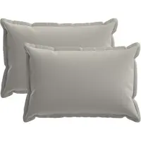 vidaXL Kussensloop 2 st HOUTEN Grijs 50 x 70 cm Polyester