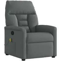 vidaXL Massagestoel Donkergrijze Stof