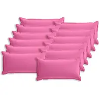 vidaXL Kussensloop 12 st HOUTEN Roze 40 x 80 cm Polyester