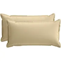 vidaXL Kussensloop 2 st HOUTEN Beige 40 x 80 cm Polyester