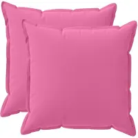 vidaXL Kussensloop 2 st HOUTEN Roze 80 x 80 cm Polyester