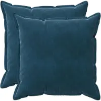 vidaXL Kussensloop 2 pcs HOUTEN Blauw 80 x 80 cm Fluweel