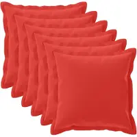 vidaXL Kussensloop 6 st HOUTEN Rood 60 x 60 cm Polyester