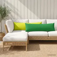 vidaXL Kussensloop HEERLEN Groen 40 x 145 cm Polyester