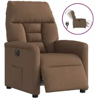 vidaXL Fauteuil verstelbaar elektrisch stof bruin
