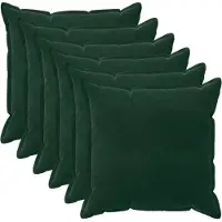 vidaXL Kussensloop 6 pcs HOUTEN Donkergroen 60 x 60 cm Fluweel