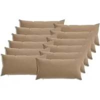 vidaXL Kussensloop 12 st HEERLEN Taupe 40 x 80 cm Polyester