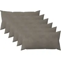 vidaXL Kussensloop 6 st HEERLEN Lichtgrijs 40 x 70 cm fluweel