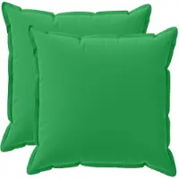 vidaXL Kussensloop 2 st HOUTEN Groen 80 x 80 cm Polyester