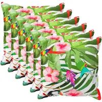 vidaXL Kussensloop 6 st HOUTEN Zwart 45 x 45 cm Polyester