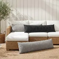vidaXL Kussensloop HEERLEN Lichtgrijs 40 x 145 cm Chenille Stof