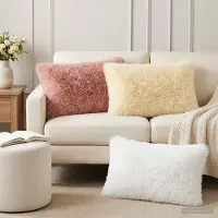 vidaXL Kussensloop 2 pcs HEERLEN Crèmekleurig 50 x 70 cm PV Fleece