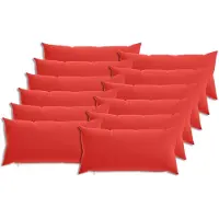vidaXL Kussensloop 12 st HEERLEN Rood 40 x 80 cm Polyester