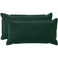vidaXL Kussensloop 2 st HOUTEN Donkergroen 40 x 80 cm Fluweel