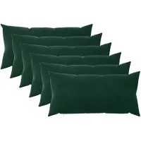 vidaXL Kussensloop 6 pcs HEERLEN Donkergroen 40 x 70 cm Fluweel
