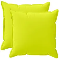 vidaXL Kussensloop 2 st HOUTEN Heldere Groen. 65 x 65 cm Polyester
