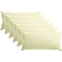vidaXL Kussensloop 6 st HEERLEN Crèmekleurig 40 x 70 cm Polyester
