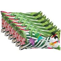 vidaXL Kussensloop 6 st HOUTEN Zwart 40 x 80 cm Polyester