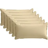 vidaXL Kussensloop 6 st HOUTEN Beige 40 x 80 cm Polyester